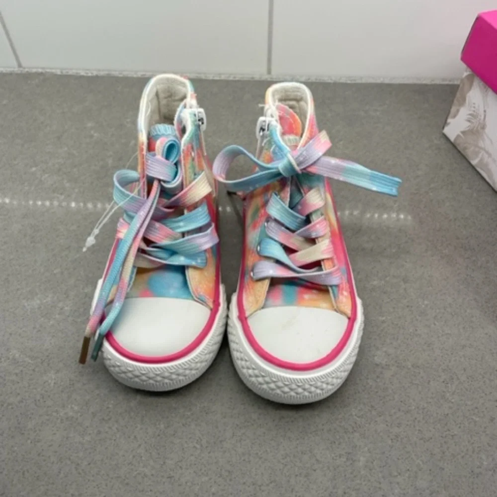 NEW-Tommy Bahama Toddler Sz 6 Girls Tie Dye High Top Sneakers Tennis Shoes